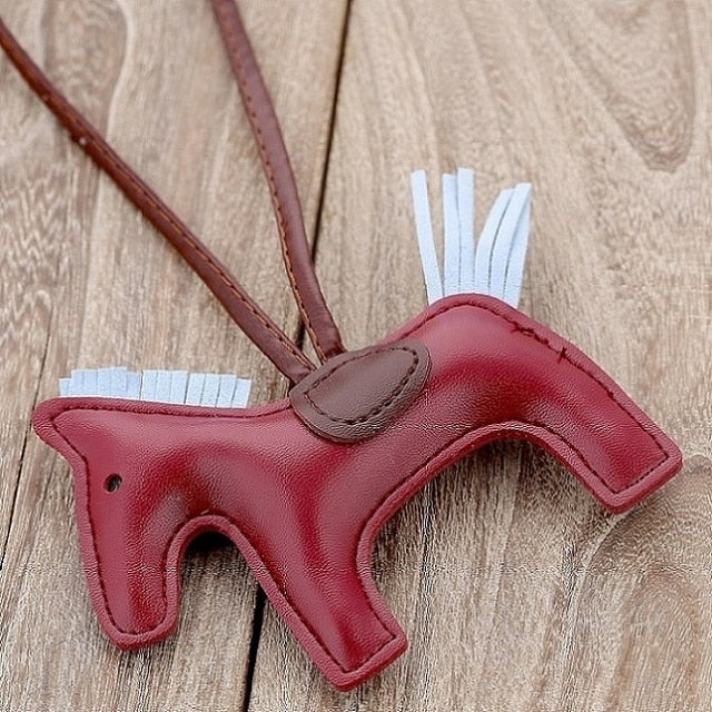 Luxury Handmade PU Leather Horse Key Chain - azponysolutions