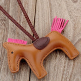 Luxury Handmade PU Leather Horse Key Chain - azponysolutions