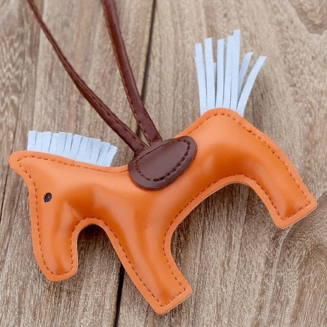 Luxury Handmade PU Leather Horse Key Chain - azponysolutions