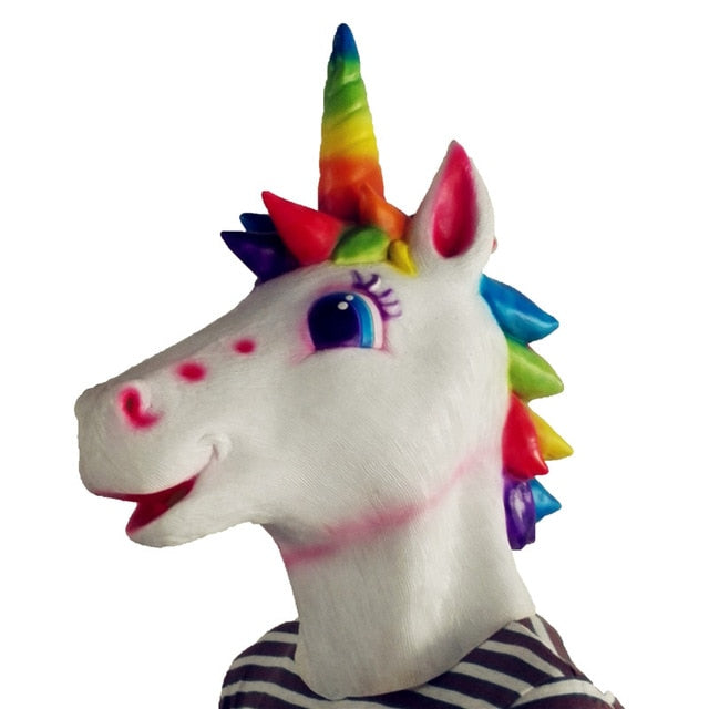 Horse and Unicorn Head Mask - azponysolutions