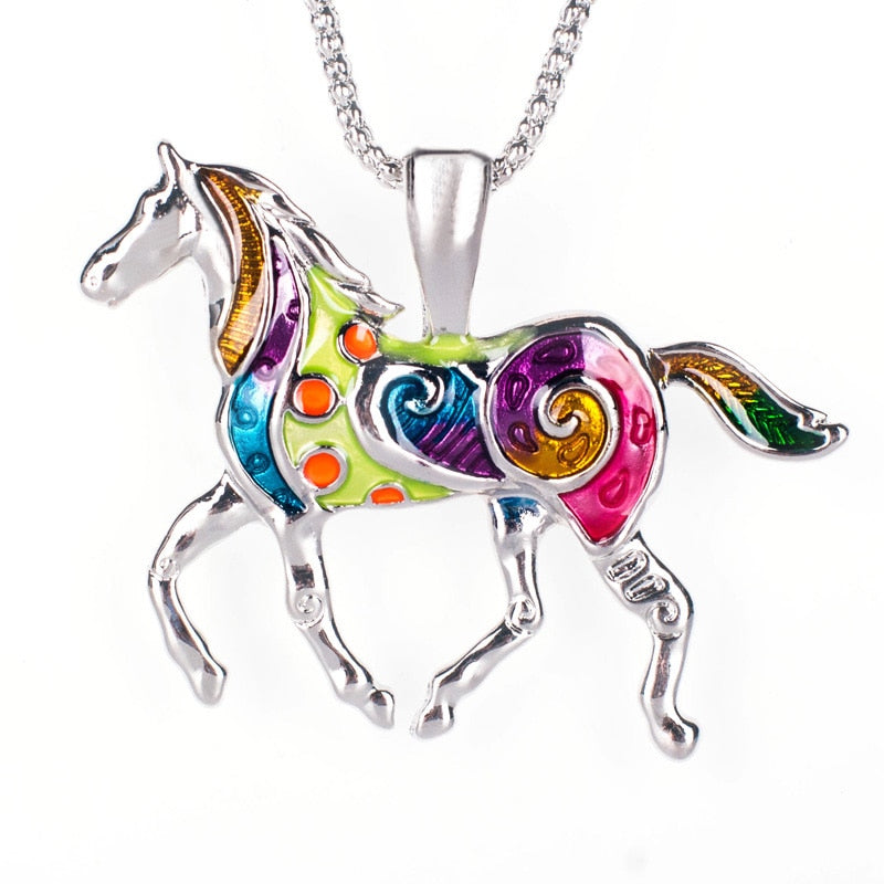 Colorful Horse Necklace - azponysolutions